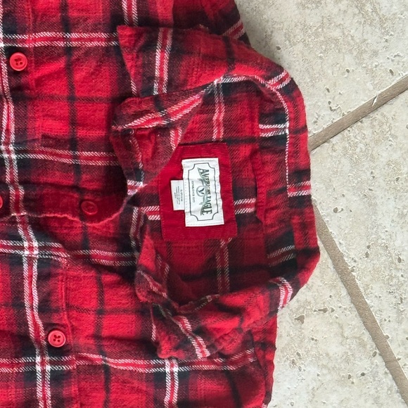 Y2K vintage American eagle dropped flannel plaid shirt - Picture 2 of 5